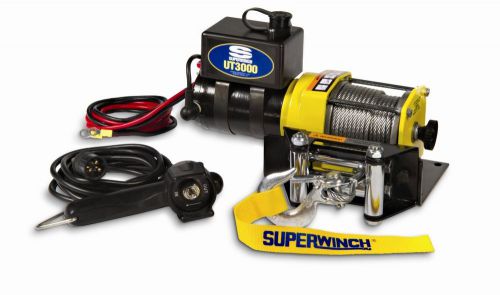 Heavy Duty Winch,Handheld 12&#039; remote,Mounting Plate,Powers In &amp; Out,Low Amp1.2HP