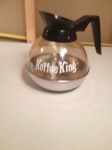 One(1) 12 cup 64oz Comm. Coffee Decanter Stainless Steel Bott. Koffee King RARE!