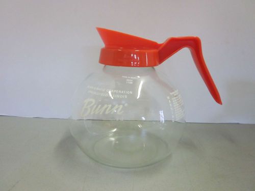 Bunn Commercial Decafinated Coffee Pot Orange Handle 12-Cup Pot Carafe