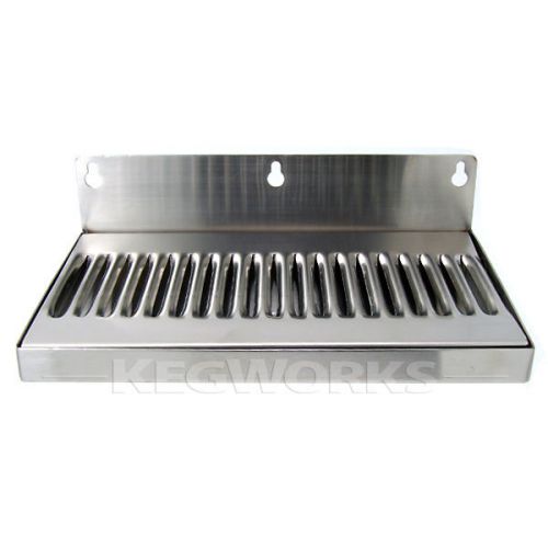 10&#034; wall mount drip tray - stainless steel - no drain - bar draft bar beer spill for sale