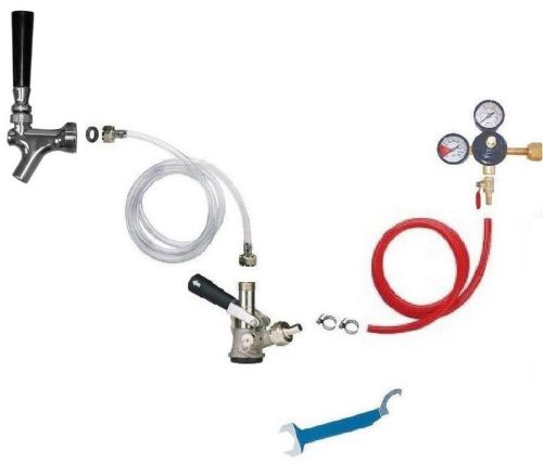 Kegerator beer box keg single faucet draw hose keg couplers kit co2 regulator for sale