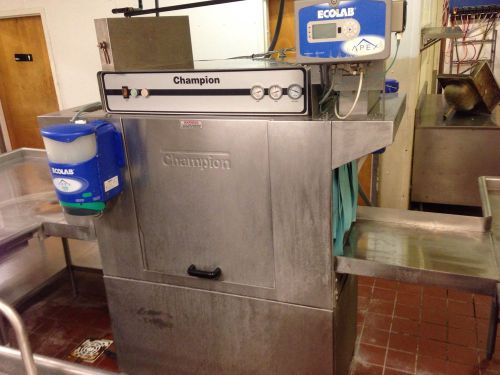 Champion 44dr dual rinse rack conveyor high temp dish machine for sale