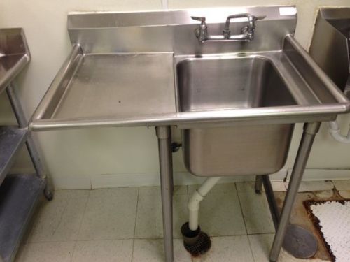 Advance Tabco 1 Compartment  Sink with Left Drain Board