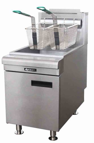 Natural gas deep fryer 50lb heavy duty commercial new warranty adcraft ctf-75/ng for sale