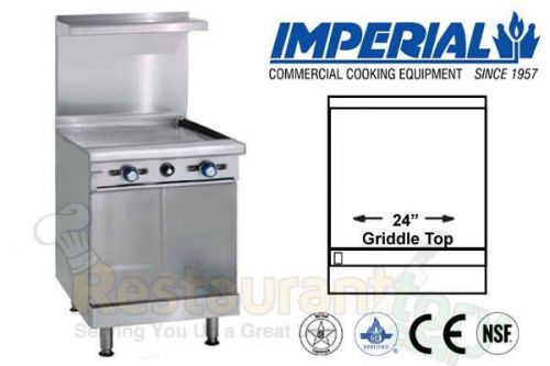 Imperial comm restaurant range 24&#034; griddle w/ base nat gas model ir-g24-xb-n for sale