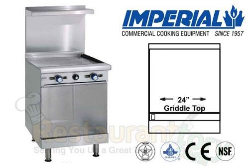 IMPERIAL COMM RESTAURANT RANGE 24&#034; GRIDDLE W/ BASE NAT GAS MODEL IR-G24-XB-N