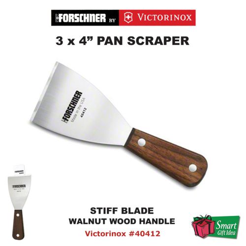 3x4 1/2 &#034; pan scraper_walnut_stiff blade_forschner by victorinox swiss army #40412 for sale