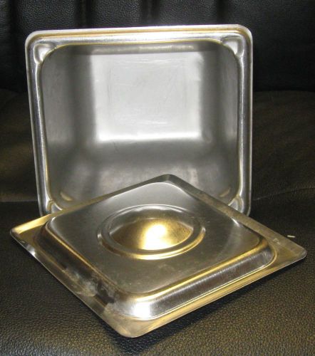 Vollrath Super Pan 2 Stainless 6&#034; Deep w/Lid USED 2.7Qt Steam Table Pan