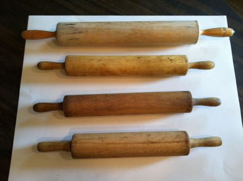 (4) ASSORTED COMMERCIAL WOODEN ROLLING PINS MISC. LOT