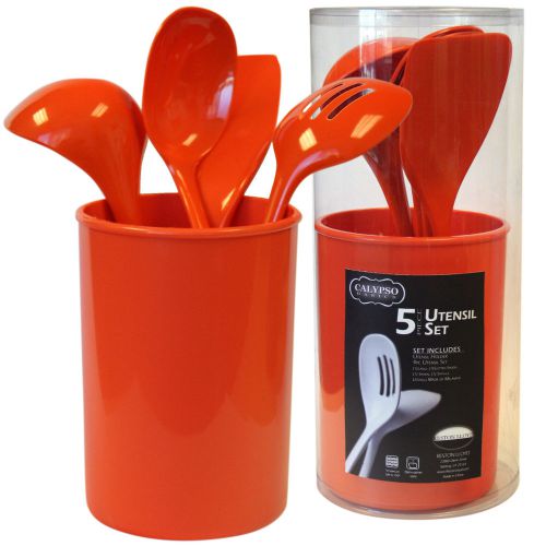 Reston lloyd calypso basic 5 piece utensil set orange for sale
