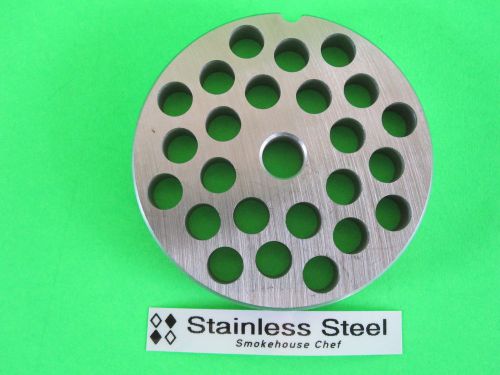 #22 x 3/8&#034; meat grinder plate stainless steel fits hobart tor-rey lem &amp; more for sale