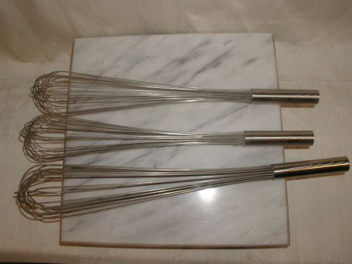 3 New Wire Whisks SS Bloomfield Japan SS - 18&#034; &amp; 20&#034;