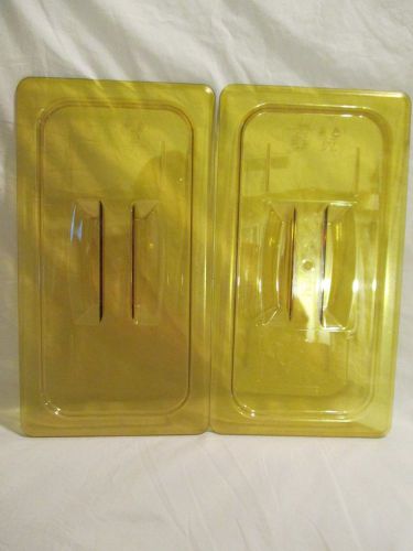 Cambro amber 1/3 size lid 30-hpch 6 15/16&#034; x 12 3/4&#034; made in usa nsf for sale