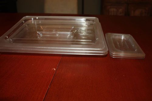 Lot  6 Lids (3 cambro camwear and 3 Plus brand) restaurant storage clear arylic