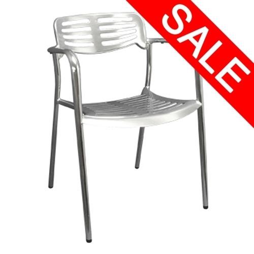 Outdoor Chair With Silver Aluminum Seat And Back (BNR-319)