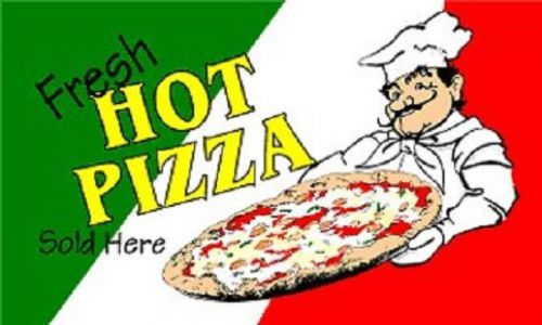 Fresh hot pizza flag pizzeria italian restaurant advertising banner sign new 3x5 for sale