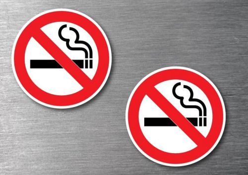 No smoking  stickers 2 pack waterproof non fade quality outdoor vinyl