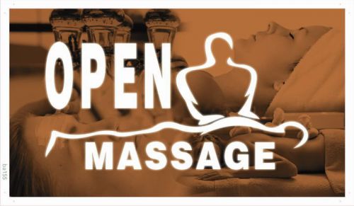 Ba155 open massage shop ad business  banner shop sign for sale