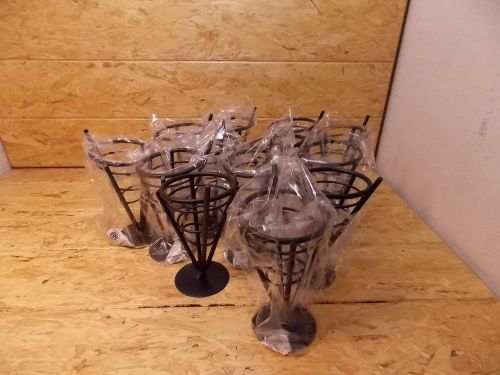 LOT OF 12 American Metalcraft MFC2 Cone Wrought Iron Mini Fry Baskets  7&#034;
