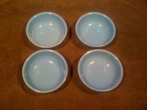 Four (4) ~ Crestware ~ Bay Pointe ~ Nappie Bowls in Aqua Blue ~