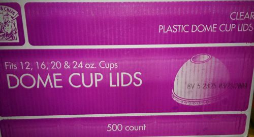 Clear plastic dome cup lids
