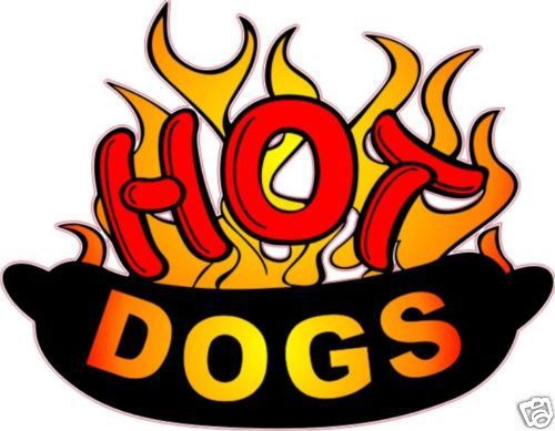 Hot Dog Hotdog Concession Food Advertisement Decal 14&#034;