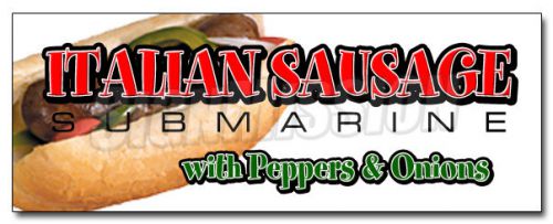 36&#034; ITALIAN SAUSAGE SUB DECAL sticker hero peppers supplies stand trailer