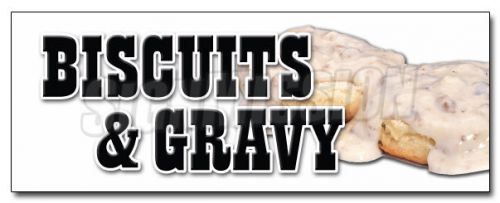 12&#034; BISCUITS &amp; GRAVY DECAL sticker sausage biscuit southern breakfast cream