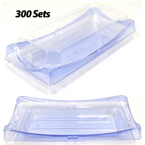 Clear Sushi Containers 9.4&#034; x 4.5&#034; (300 Sets) Plastic Sushi Box/Takeout/To Go