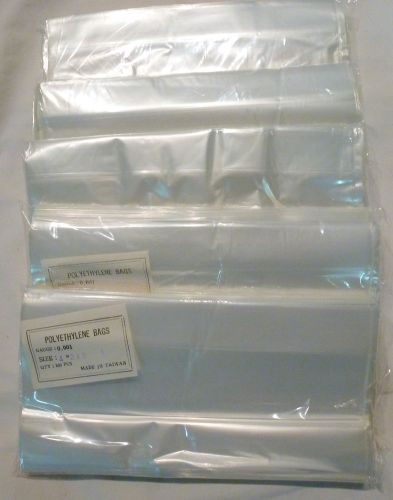 Clear Flat Polyethylene Poly Plastic Bags 4&#034; x 8&#034; 500 pc 1 Mil