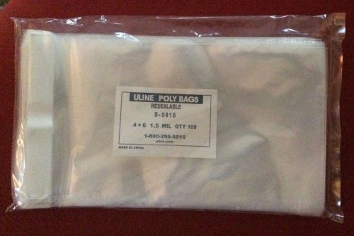 100 - 4 x 6&#034; 1.5 Mil Resealable Bags