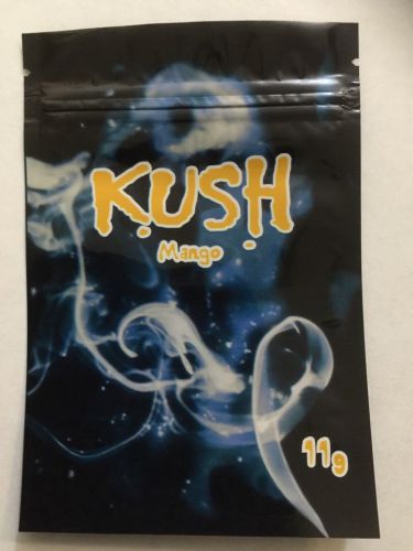 100 Kush Mango 11g EMPTY** mylar ziplock bags (good for crafts jewelry)