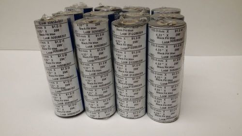 12 Industrial Zebra Compatible Thermal Transfer Ribbons Black Wax 4.33&#034;x298&#039;