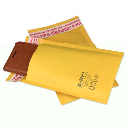 400 pcs #000 4x8 e-lite brand kraft bubble mailers padded mailing (250+150) for sale