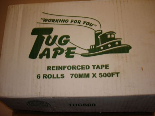 Tug Reinforced Packing Packaging Tape 70mm X 500&#039; Each (6 rolls)