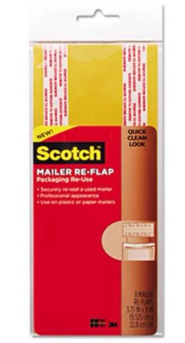 Scotch® Mailer Re-Flap (Pack of 8) 3.75&#034; H x 6&#034; W - Brand New - Sealed