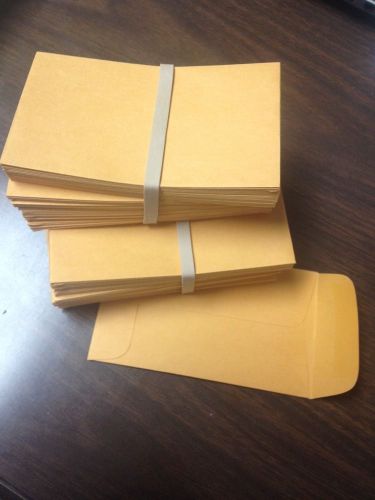 #3 coin envelope 100\pkg brown kraft 2.5&#034;x4.25&#034; made in usa for sale