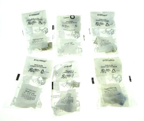 NIP Lot of 6 SYSTIMAX Ivory Model: M1BH-H-246 Ethernet Module Cable Jack Port