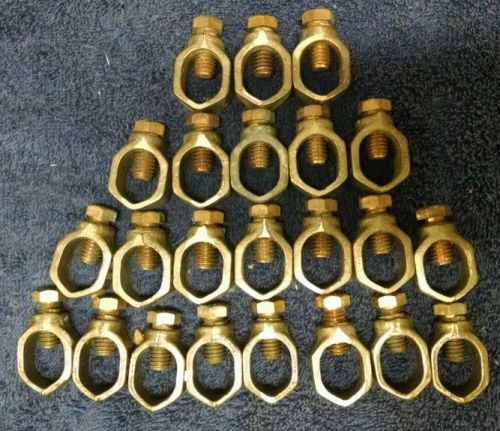 Direct burial heavy duty ground rod clamps qty 23. two brands. for sale