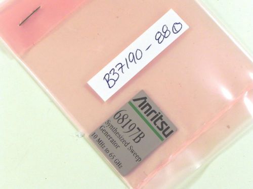 Anritsu B37190-88 68197B Model Label