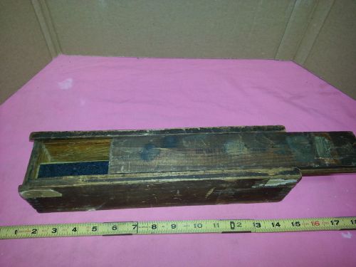 Machinist&#039;s taft &amp; pierce granite inspection block in wooden case **cracked** for sale