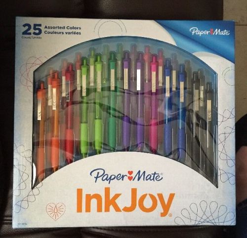 Paper Mate Ink Joy 25 Assorted Color Retractable Pens Medium Ball Point
