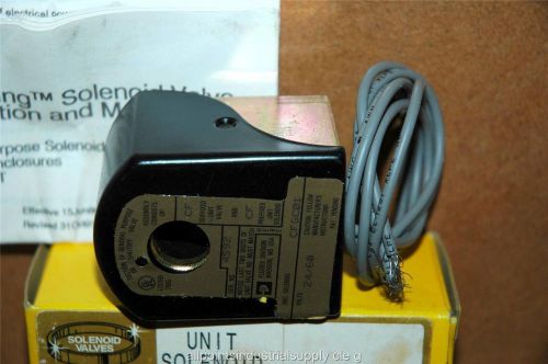 Parker Gold Ring Solenoid Valve CFGC01 CF GC01 11 Watts 24V 60H - NOS