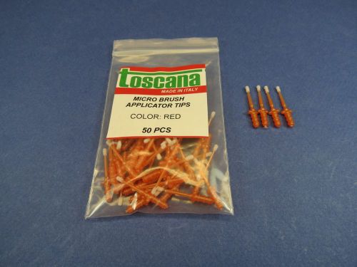 Dental brush micro applicators tips red bag /50 toscana original for sale