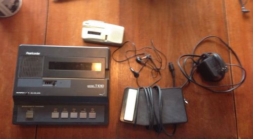 Olympus optical pearlcorder model t1010 dictation transcriber, foot pedal &amp; more for sale