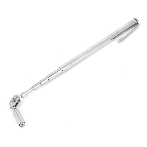 7mm Head Dia 5-Section Telescopic Magnetic Pick-up Pen Tool Silver Tone 54cm 21&#034;