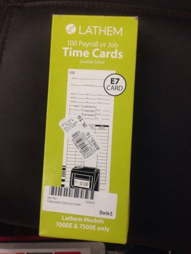 Time cards double sided