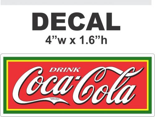 1 vintage style drink coke coca cola fountain decal - vivid and sharp - nice for sale