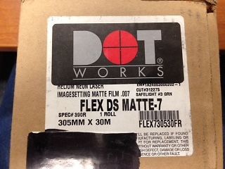 Dot Works Film Image Setter Flex DS Matte-7 305mm x 30m FLEX730530FR