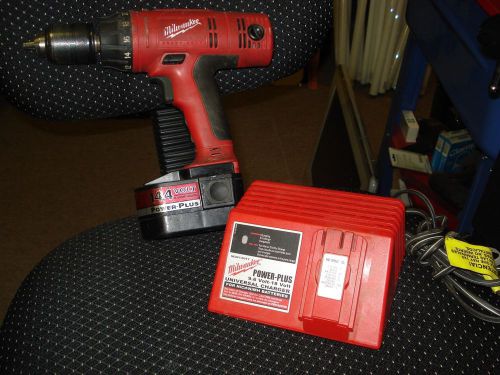~ Milwaukee 0616-20 14.4 Volt 1/2-Inch Lok-Tor Driver Drill w charger 48-59-0245